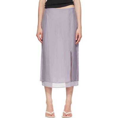 rag & bone rag & bone Purple Suki Organza Midi Skirt