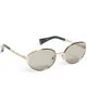rag & bone rag & bone Round Metal Sunglasses Shiny Gold/Olive Green One - 1