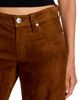 Rag & Bone rag & bone Saige Suede Low Rise Wide Leg Jeans in Brown - 5