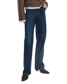 Rag & Bone rag & bone Shea High Rise Cotton Stretch Full Straight Jeans in Luna