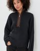 rag & bone rag & bone Sigrid Faux Suede Half Zip Sweater Black - 2