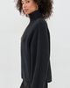 rag & bone rag & bone Sigrid Faux Suede Half Zip Sweater Black - 4