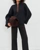 rag & bone rag & bone Sigrid Faux Suede Half Zip Sweater Black - 5