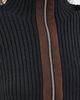 rag & bone rag & bone Sigrid Faux Suede Half Zip Sweater Black - 6