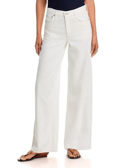 Rag & Bone rag & bone Sofie Featherweight High Rise Full Wide Leg Jeans in White
