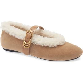 rag & bone rag & bone Spire Genuine Shearling Mary Jane Leather Flat