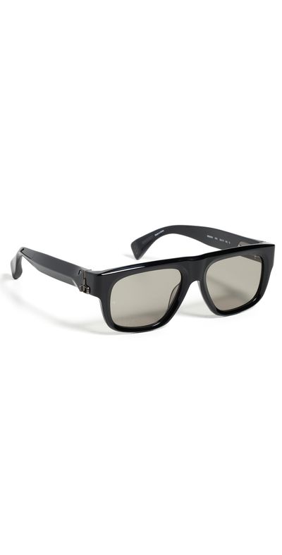 rag & bone rag & bone Square Acetate Sunglasses Shiny Black One