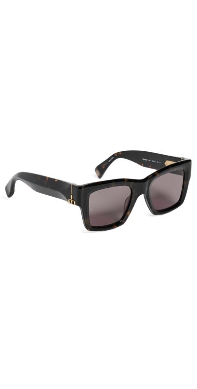 rag & bone rag & bone Square Acetate Sunglasses Shiny Milky Classic Tort One