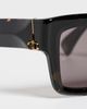 rag & bone rag & bone Square Acetate Sunglasses Shiny Milky Classic Tort One - 5