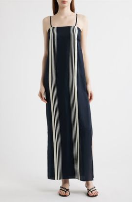 rag & bone rag & bone Suki Stripe Sleeveless Silk Blend Maxi Dress