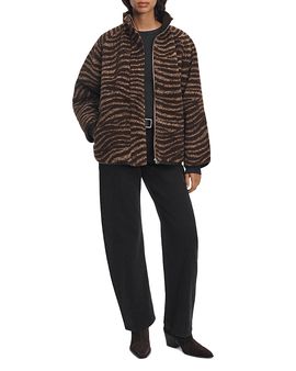 Rag & Bone rag & bone Sun Faux Sherpa Funnel Neck Jacket