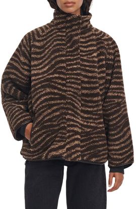 rag & bone rag & bone Sun Zebra Print High Pile Fleece Jacket