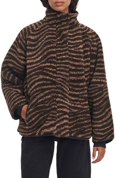 rag & bone rag & bone Sun Zebra Print High Pile Fleece Jacket