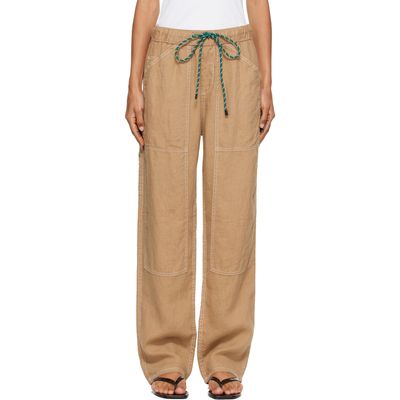 rag & bone rag & bone Tan Atlas Linen Lounge Pants