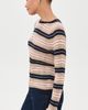 rag & bone rag & bone Teresa Silk Blend Stripe Crew Pullover NVYMT - 4