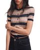 Rag & Bone rag & bone Teresa Striped Short Sleeve Cardigan - 1