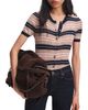 Rag & Bone rag & bone Teresa Striped Short Sleeve Cardigan - 4