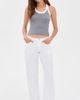 rag & bone rag & bone The Essential Rib Contrast Wide String Tank Top Heather Grey - 5