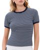 rag & bone rag & bone The Essential Rib Stripe Crew Tee NVYMT - 1