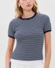 rag & bone rag & bone The Essential Rib Stripe Crew Tee NVYMT - 2