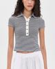 rag & bone rag & bone The Knit Button Stripe Polo Tee Ivory Multi - 2