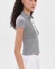 rag & bone rag & bone The Knit Button Stripe Polo Tee Ivory Multi - 4