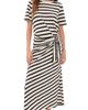 rag & bone rag & bone The Slub Stripe Tee Midi Dress Cream Multi - 1