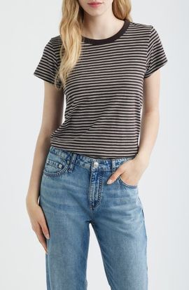 rag & bone rag & bone The Stripe Organic Pima Cotton Slub T-Shirt