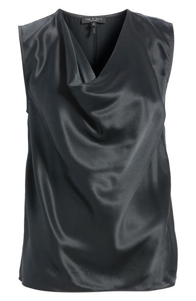 rag & bone rag & bone Vinnie Cowl Neck Sleeveless Silk Top