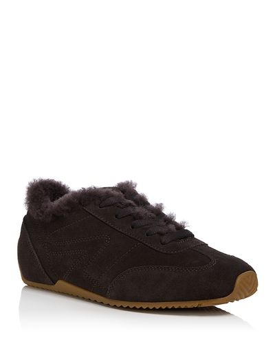 Rag & Bone rag & bone Women's Retro Runner Slim Suede Shearling Lined Sneakers