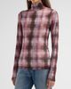 rag & bone rag & bone Women's Yana Plaid Turtleneck Top - 4