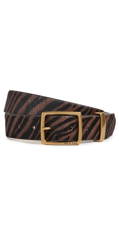 rag & bone rag & bone X Boyfriend Belt Coffee Zebra Haircalf