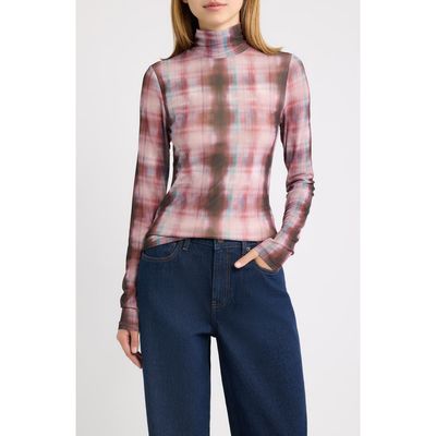 rag & bone rag & bone Yana Plaid Turtleneck Top