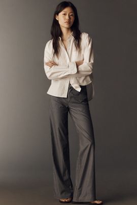 rag & bone Saige 100% Cotton Stripe Poplin Pants