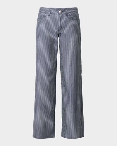 Rag & Bone Saige Striped Low-Rise Poplin Pants