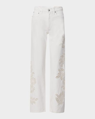 Rag &Amp; Bone Shea Embroidered Relaxed Straight Jeans