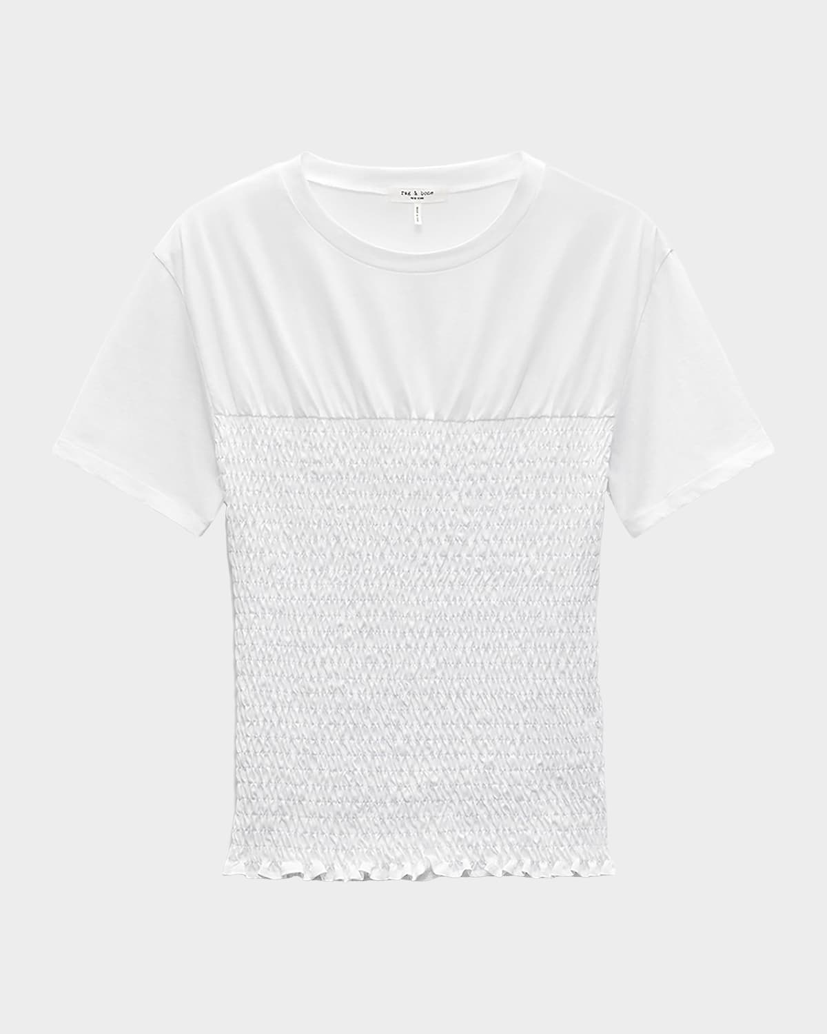 Rag & Bone Smocked Short-Sleeve T-Shirt