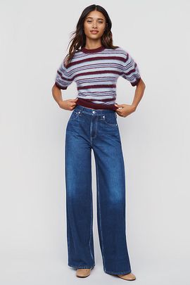rag & bone Sofie Miramar Terry High Rise Wide Leg Jeans