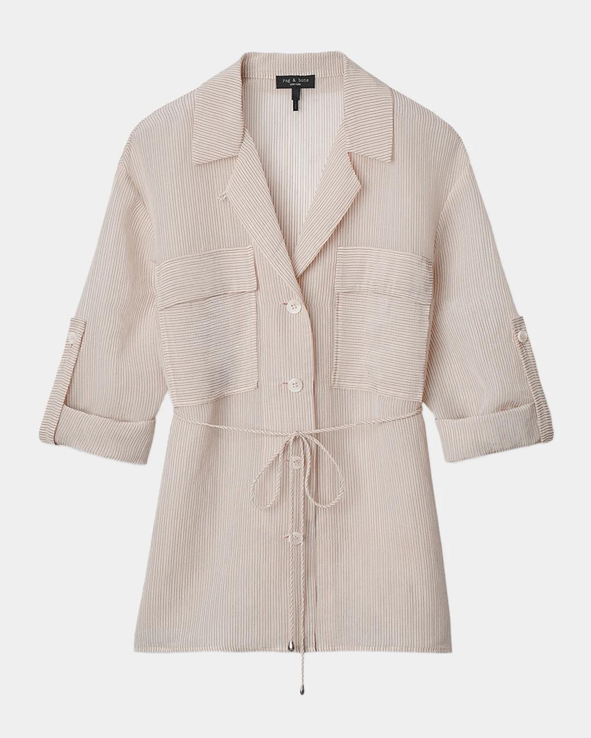 rag & bone Sonny Striped Button-Front Blouse