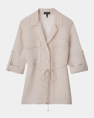 rag & bone Sonny Striped Button-Front Blouse
