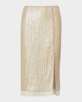 Rag & Bone Suki Crinkled Organza Midi Skirt