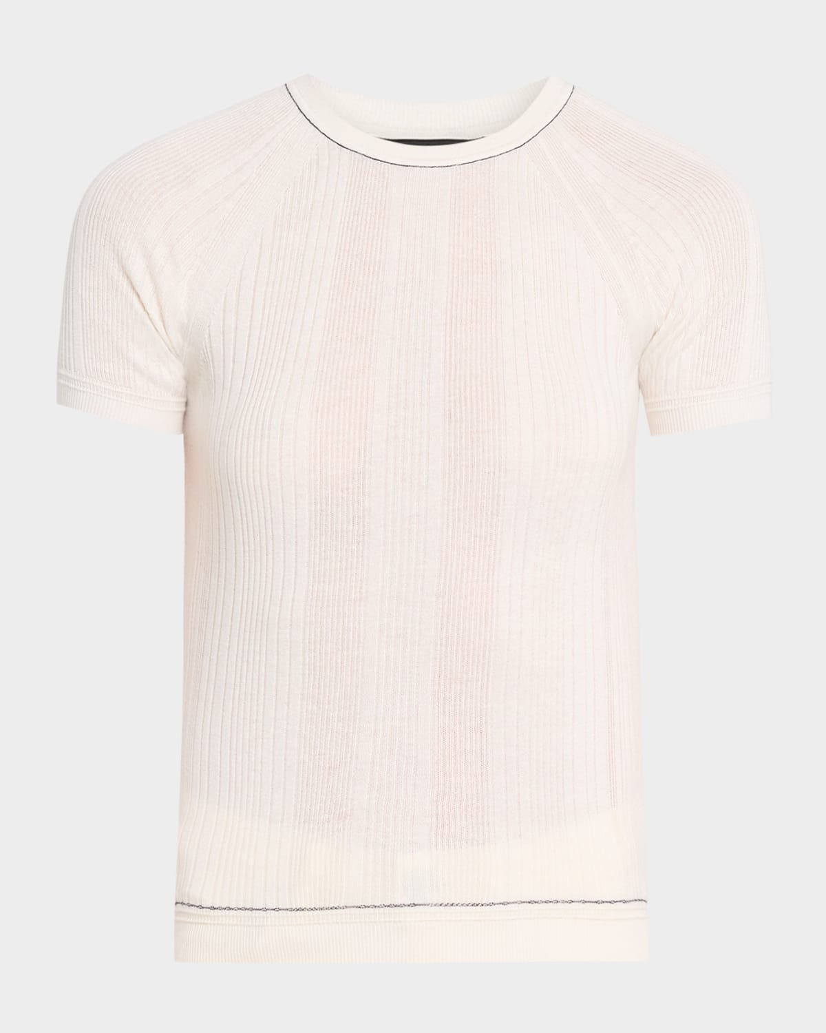 Rag & Bone Teresa Ribbed Short-Sleeve Tee