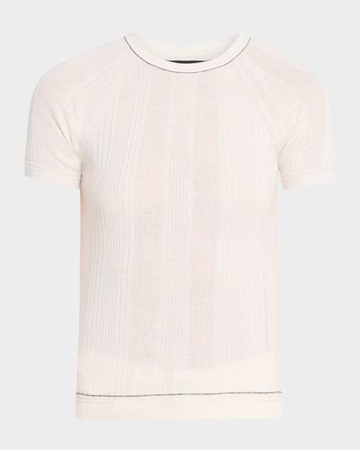Rag & Bone Teresa Ribbed Short-Sleeve Tee