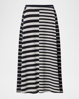 Rag & Bone The Knit Mix Stripe Midi Skirt