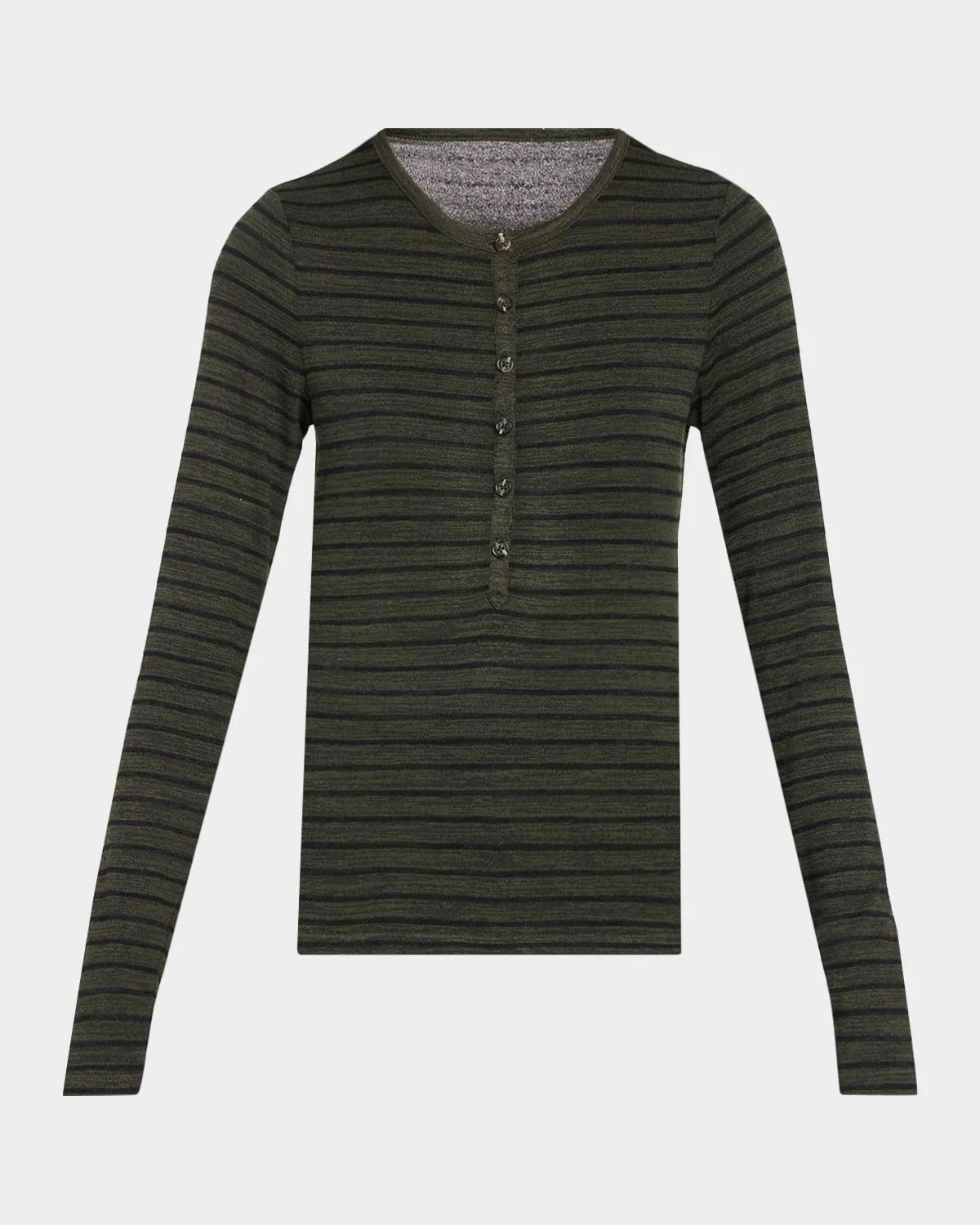 rag & bone The Knit Striped Henley