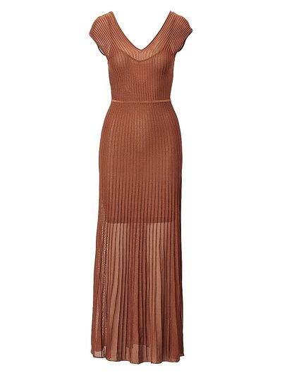 rag & bone Women's Aubrey Metallic Rib-Knit Maxi Dress