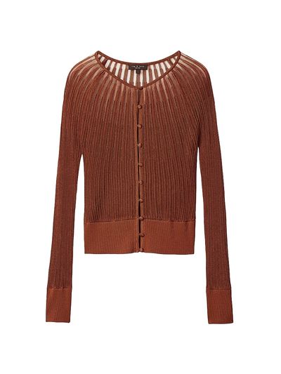 rag & bone Women's Aubrey Sheer Striped Cardigan