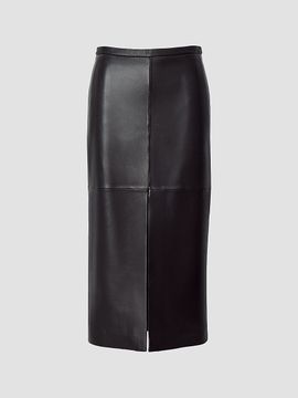 rag & bone Women's Bessie Leather Midi Skirt