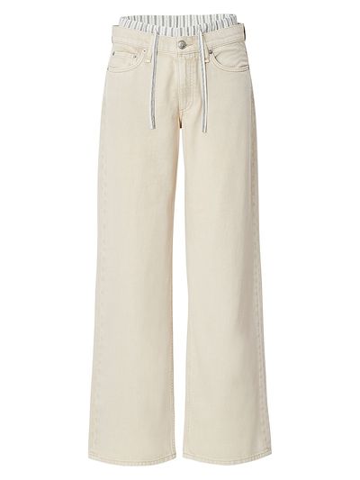 rag & bone Women's Cam Full Boxer Straight-Leg Pants
