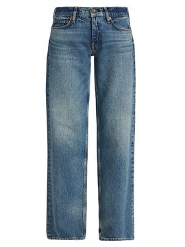 rag & bone Women's Cam Low-Rise Full Straight-Leg Jeans